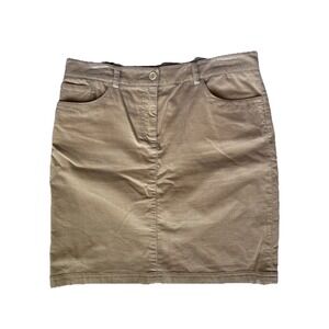 346 Brooks Brothers Corduroy Skirt Size 12 Tan